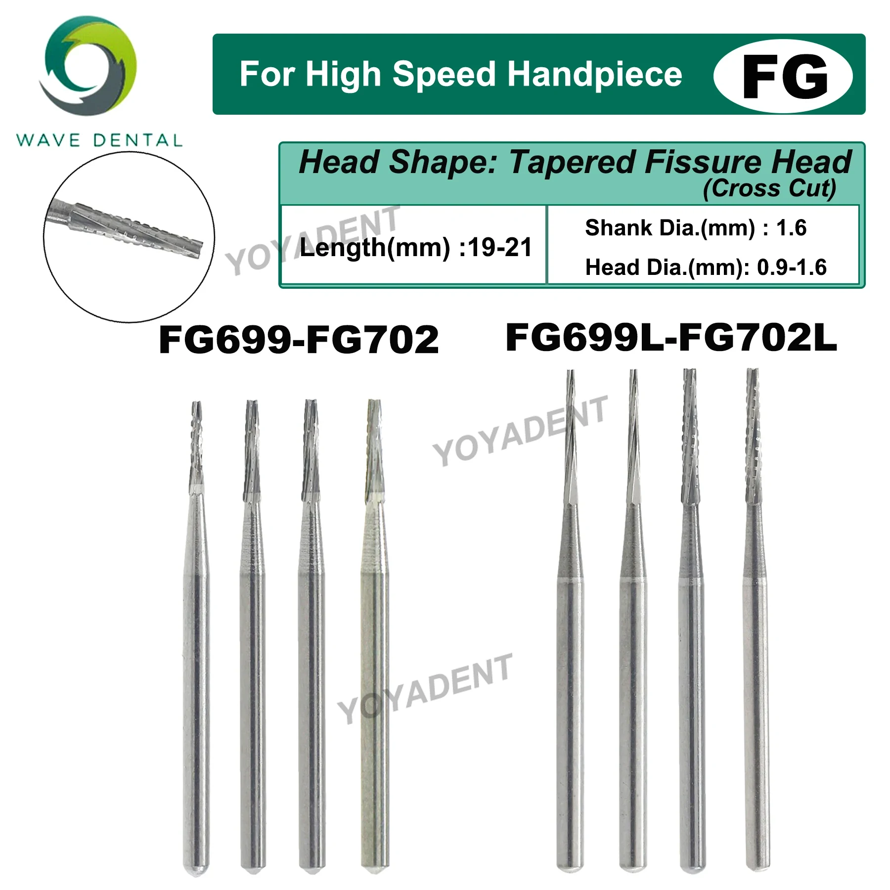 Carbide End Mill - PRIMA WAVE стоматологические боры из карбида