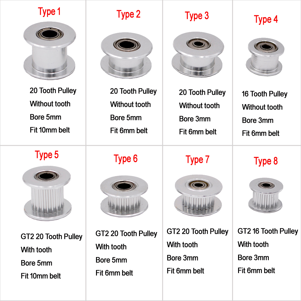 10 шт., шкив ГРМ GT2, 16 зубье – обзор и цена Gt2 Pulley